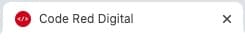 Code-Red.uk Light Mode favicon in tab