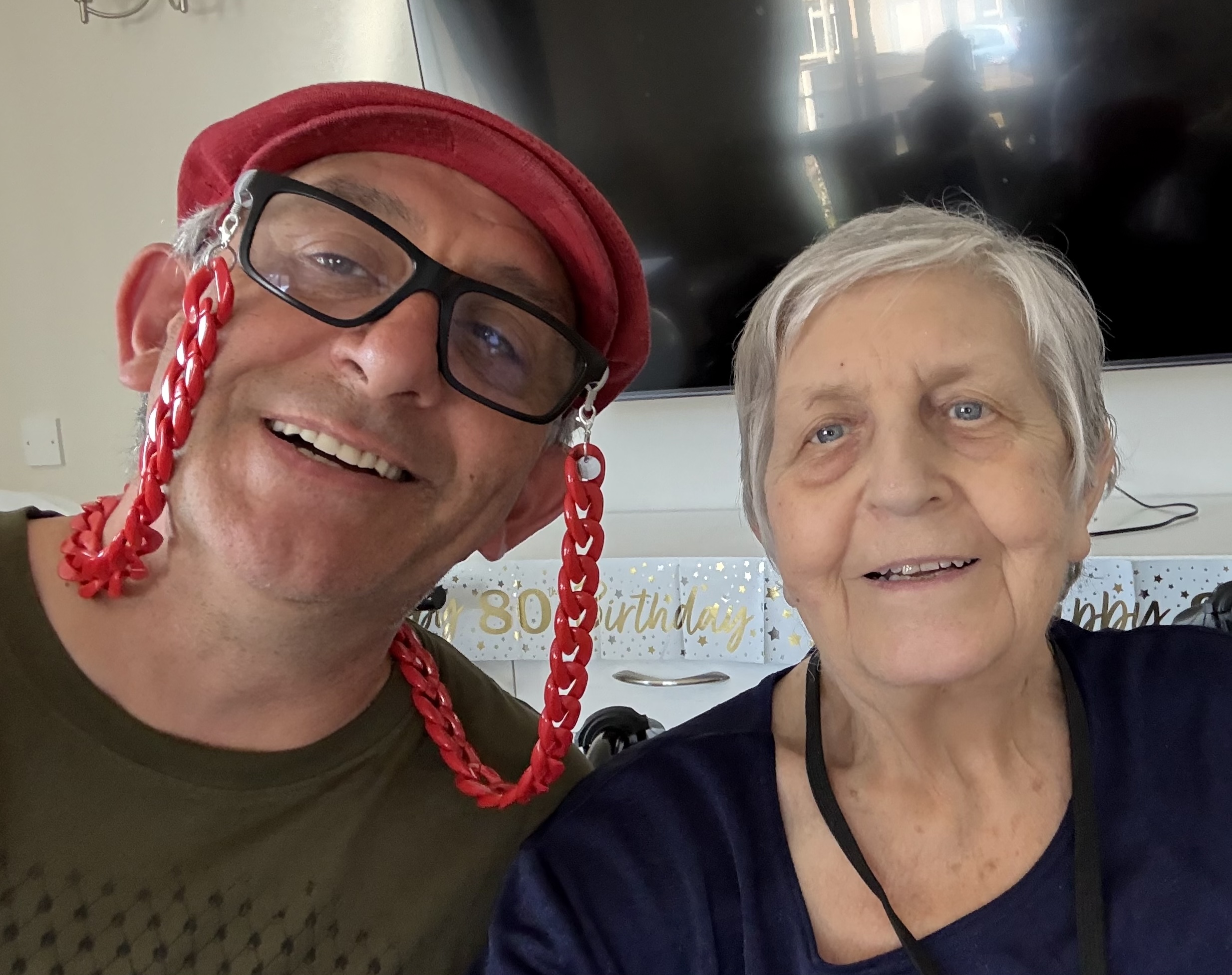 Mum and I during her 80th birthday party July 2025