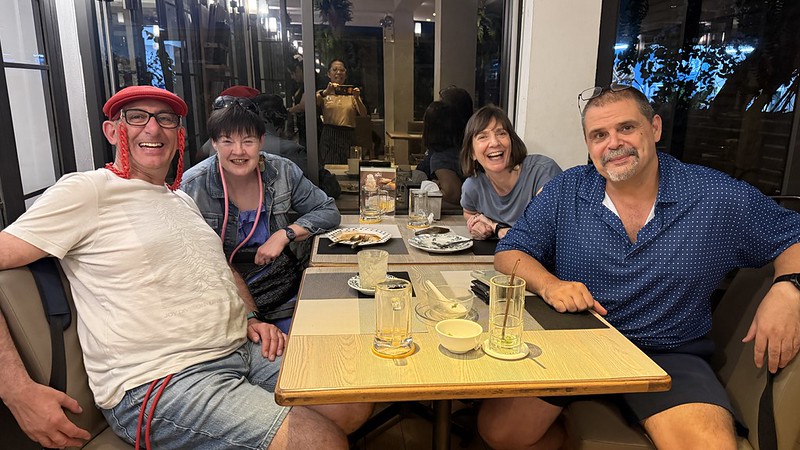 Dinner with friends, Dave & Susan having dinner with Bob & Lynne