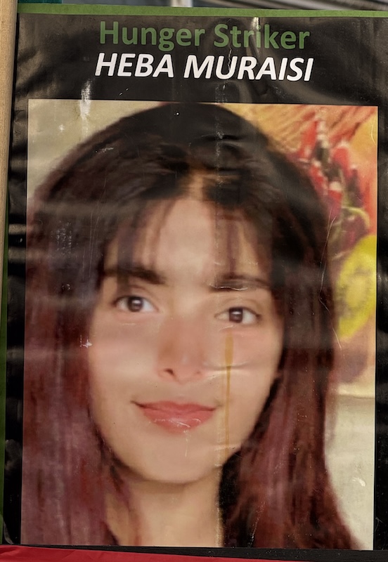 Hunger striker Heba Muraisi