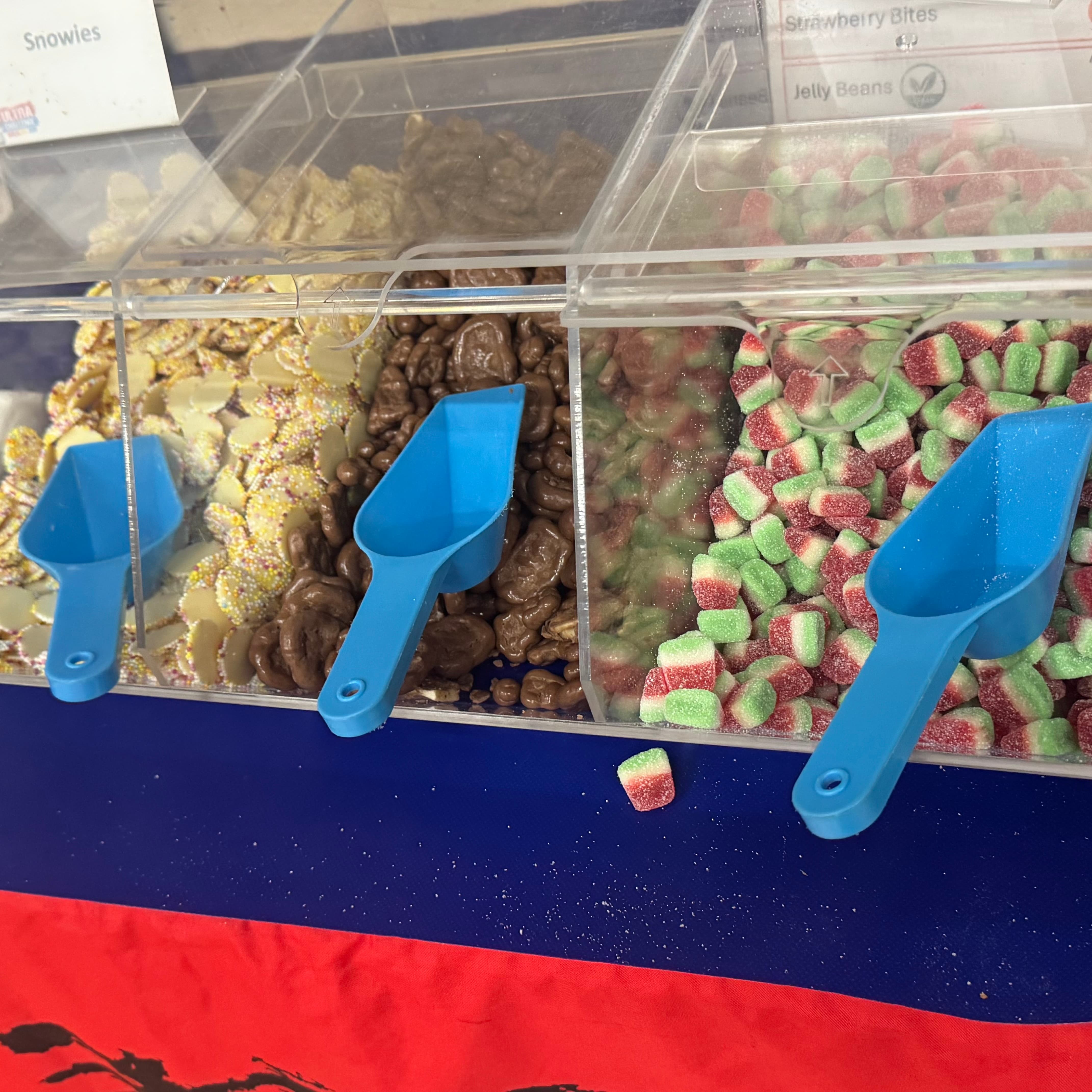 Pick 'n' Mix sweet station at Rest Stage 3 of Thames Path Challenge