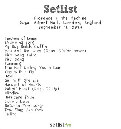 Florence + the Machine Setlist BBC Proms 2024